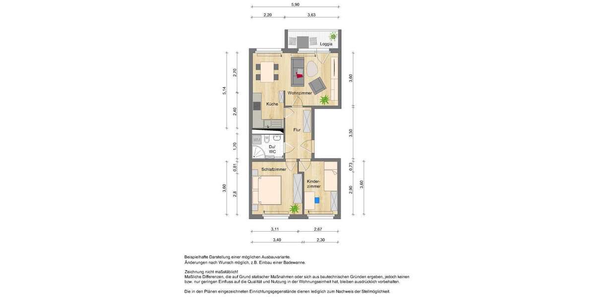 Etagenwohnung Zwickau Neuplanitz - 3 Zimmer, 58 m&sup2;, 389&euro; | Angebot:26184209
