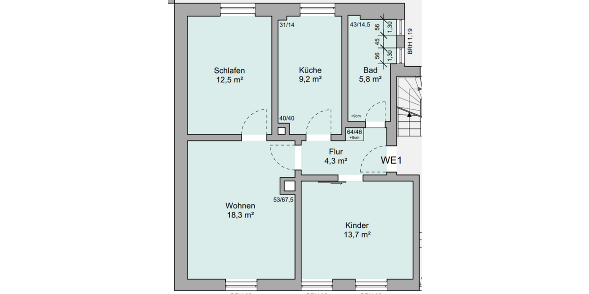 Wohnung zum Mieten in Ilvesheim 1.056 € 64 m² 3 zimmer