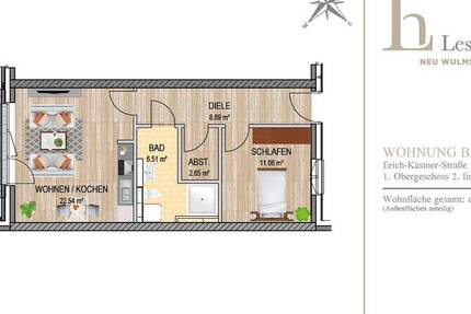 Wohnung Neu Wulmstorf - 2 Zimmer, 55 m&sup2;, 740&euro; | Angebot:26908727