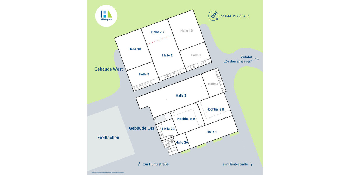 Hüntepark Halle 2A Ost: ca. 458 m² 4,9 m UKB LagerIndustrieGewerbe - Gewerbeobjekt Papenburg Aschendorf, Stadt Papenburg | Angebot:24477915