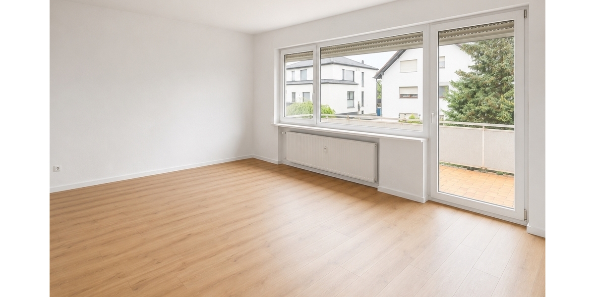 Maintal-Bischofsheim: Renovierte 2-Zimmer Wohnung mit großem Balkon und Garage - Etagenwohnung Maintal | Angebot:27053489