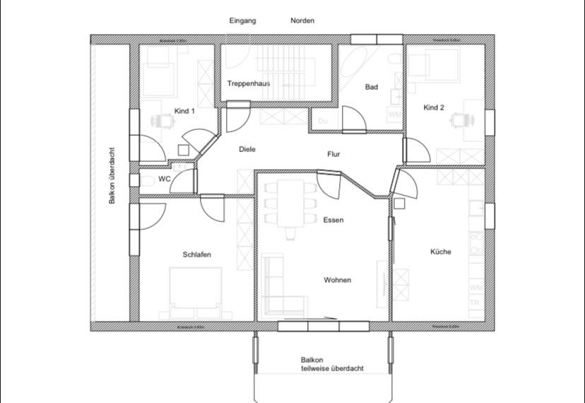 Etagenwohnung Niederschönenfeld - 5 Zimmer, 115 m&sup2;, 1.350&euro; | Angebot:26050550