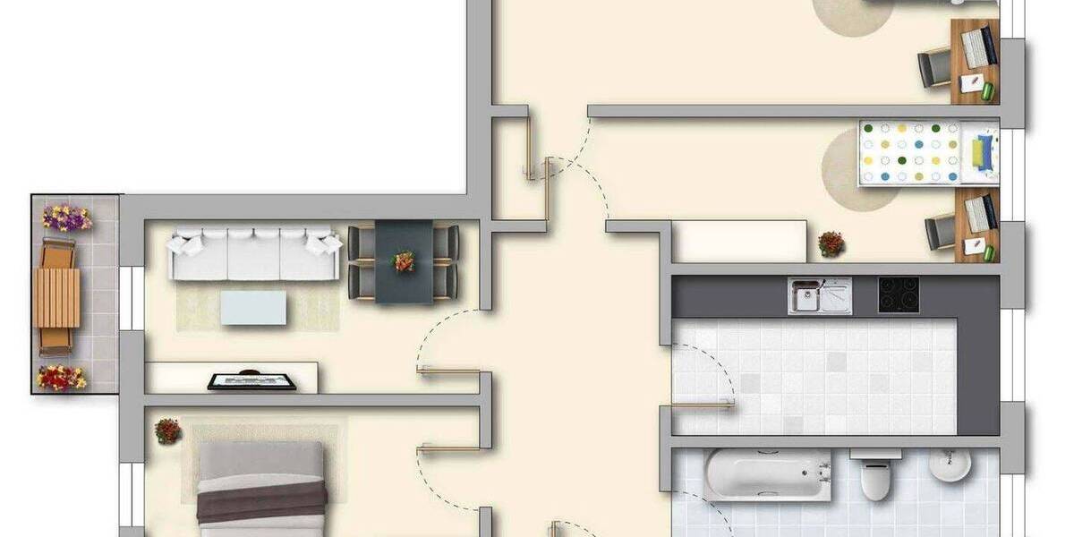 Etagenwohnung Angermünde - 4 Zimmer, 69 m&sup2;, 430&euro; | Angebot:26673532