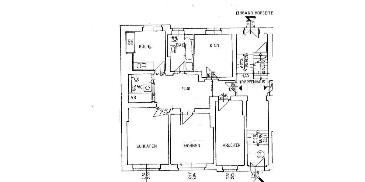 Etagenwohnung Magdeburg Stadtfeld Ost - 4 Zimmer, 105 m&sup2;, 840&euro; | Angebot:25792976