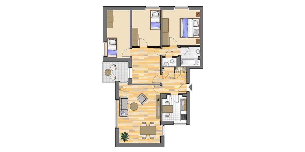 5-Zimmer-Wohnung in Recklinghausen Hochlarmark 5 zimmer