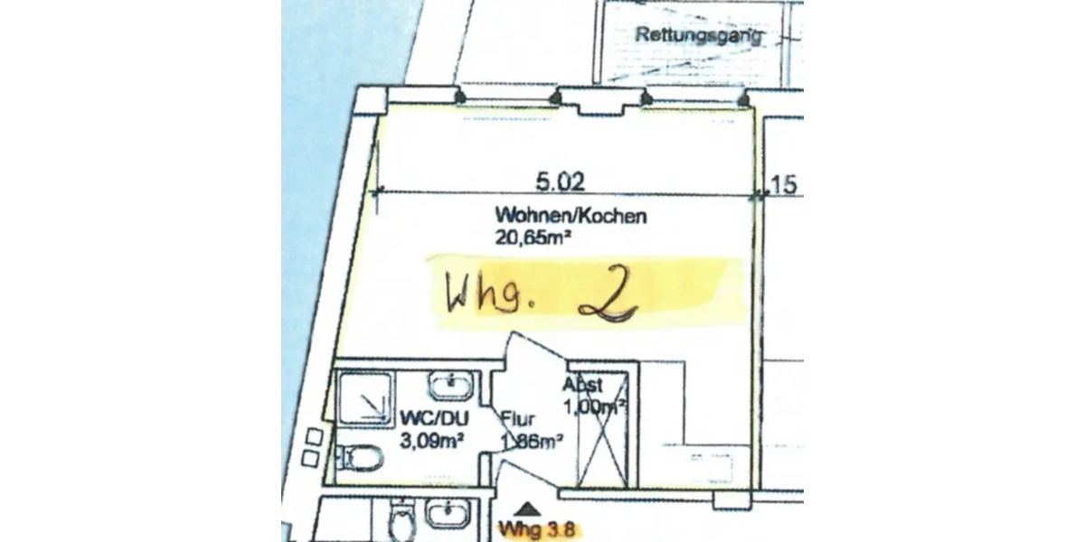 Etagenwohnung Hannover - 1 Zimmer, 26 m&sup2;, 507&euro; | Angebot:25232455