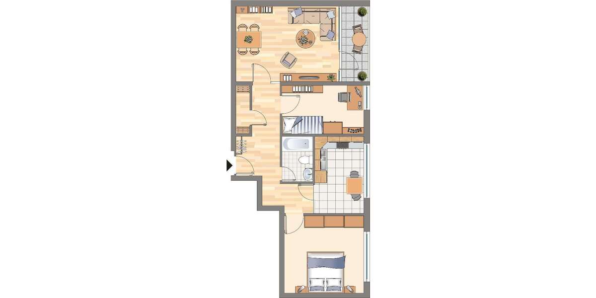 Wohnung zum Mieten in Dortmund 376,08 € 76.66 m² 3 zimmer