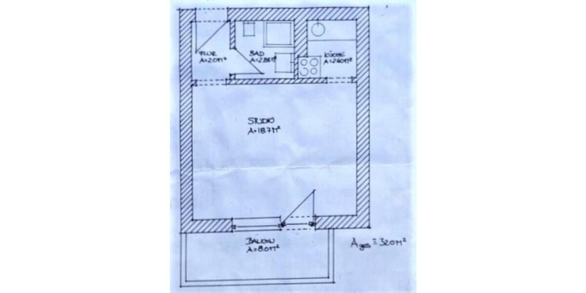 Etagenwohnung Saarbrücken Dudweiler - 1 Zimmer, 31 m&sup2;, 360&euro; | Angebot:24837153