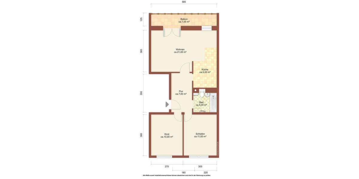 Etagenwohnung Weißwasser/O.L. O.L. - 3 Zimmer, 60 m&sup2;, 371&euro; | Angebot:25696505