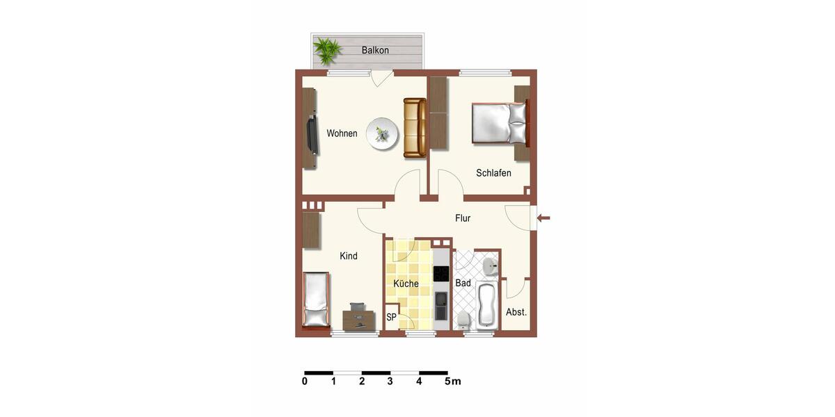 Etagenwohnung Duisburg Walsum - 3 Zimmer, 65 m&sup2;, 580&euro; | Angebot:24842894