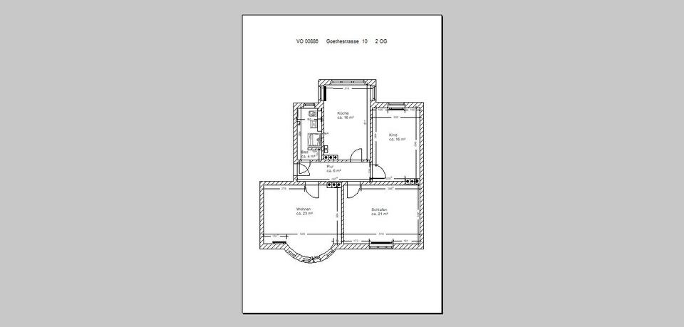 Etagenwohnung Schönebeck (Elbe) - 3 Zimmer, 86 m&sup2;, 695&euro; | Angebot:26266523