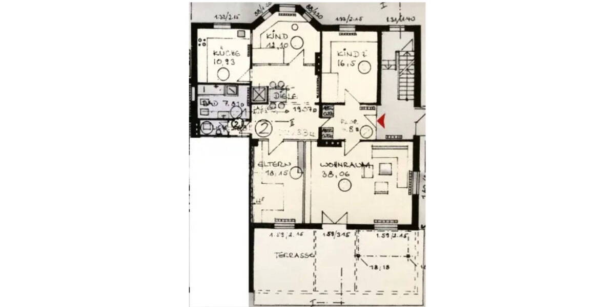 Etagenwohnung Kassel Harleshausen - 5 Zimmer, 145 m&sup2;, 1.380&euro; | Angebot:26170957