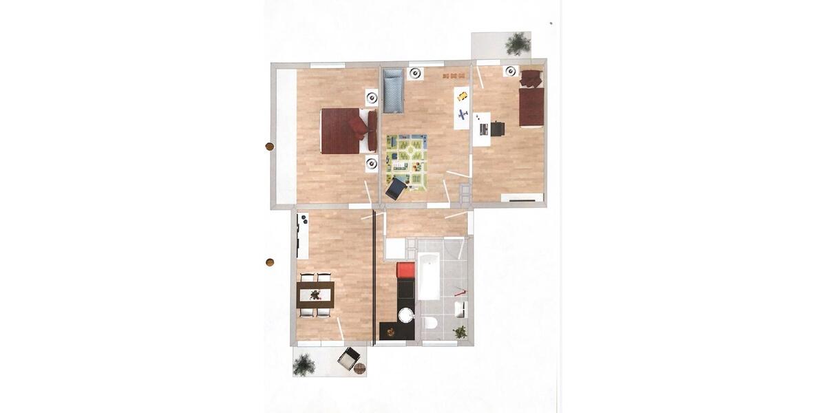 Etagenwohnung Friedberg - 3.5 Zimmer, 66 m&sup2;, 1.100&euro; | Angebot:25286824