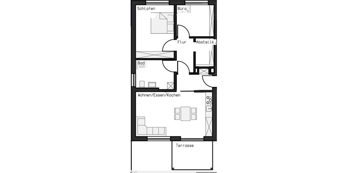 Erdgeschoßwohnung Schmidgaden - 3 Zimmer, 75 m&sup2;, 930&euro; | Angebot:24840060