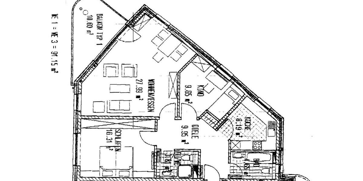 Erdgeschoßwohnung Herne Eickel - 3.5 Zimmer, 91 m&sup2;, 790&euro; | Angebot:26661785