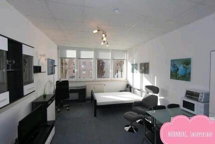 ein möbliertes, geräumiges und sehr helles Studio in Nürnberg zimmer