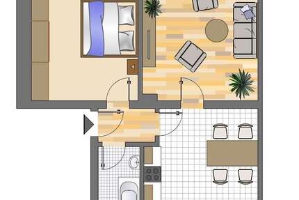 Wohnung Herten Bertlich - 2 Zimmer, 55 m&sup2;, 449&euro; | Angebot:27271380