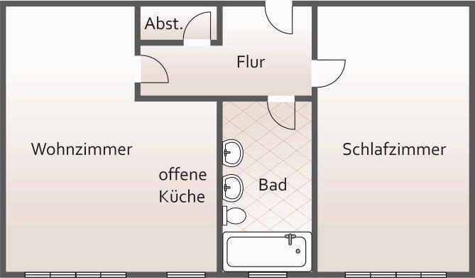 Erdgeschoßwohnung Plauen - 2 Zimmer, 63 m&sup2;, 295&euro; | Angebot:12319763