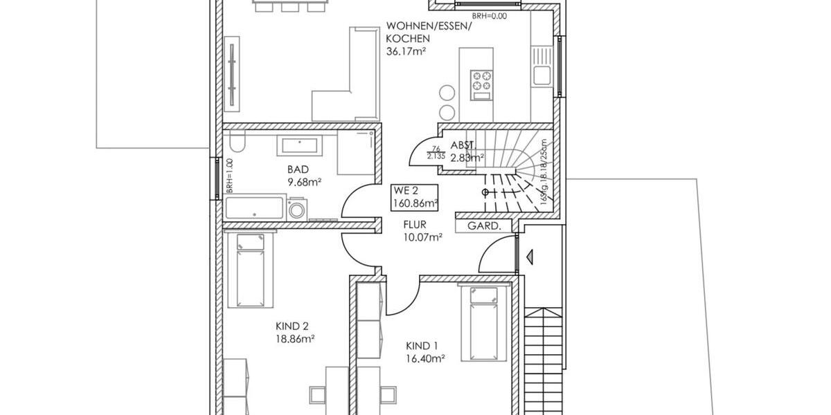 Neubau - Maisonette-Wohnung - separater Eingang und Garage 5 zimmer