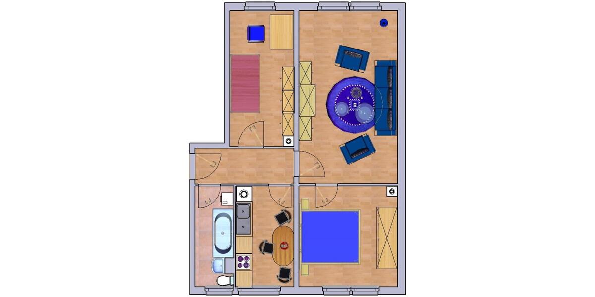Etagenwohnung Frankenberg (Sachsen) - 3 Zimmer, 57 m&sup2;, 315&euro; | Angebot:10004530