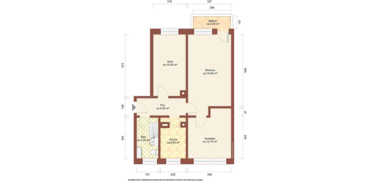 Etagenwohnung Rothenburg/Oberlausitz Rothenburg - 3 Zimmer, 58 m&sup2;, 327&euro; | Angebot:25775542