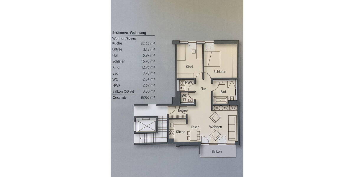 Etagenwohnung Nürnberg Gleißbühl - 3 Zimmer, 87 m&sup2;, 1.550&euro; | Angebot:26156011