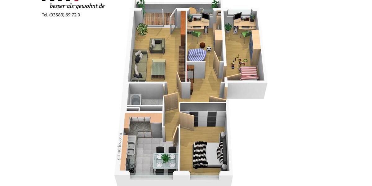 Etagenwohnung Olbersdorf - 4 Zimmer, 81 m&sup2;, 480&euro; | Angebot:26491680