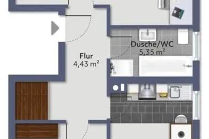 Wohnung Mainburg - 2 Zimmer, 55 m&sup2;, 740&euro; | Angebot:26638665
