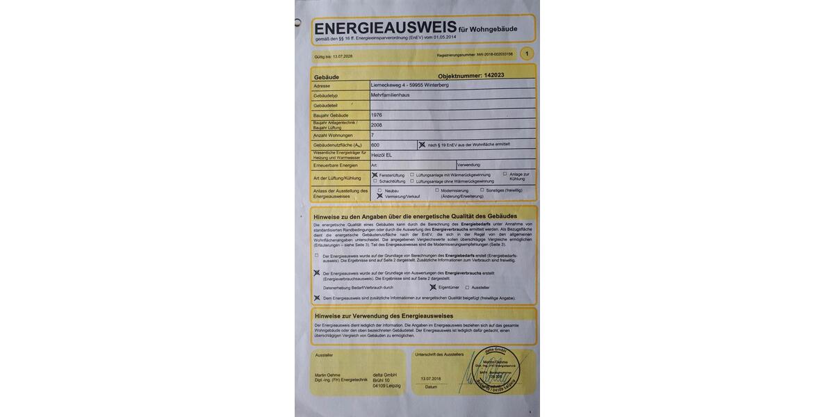 Etagenwohnung Winterberg - 2 Zimmer, 66 m&sup2;, 600&euro; | Angebot:25756654