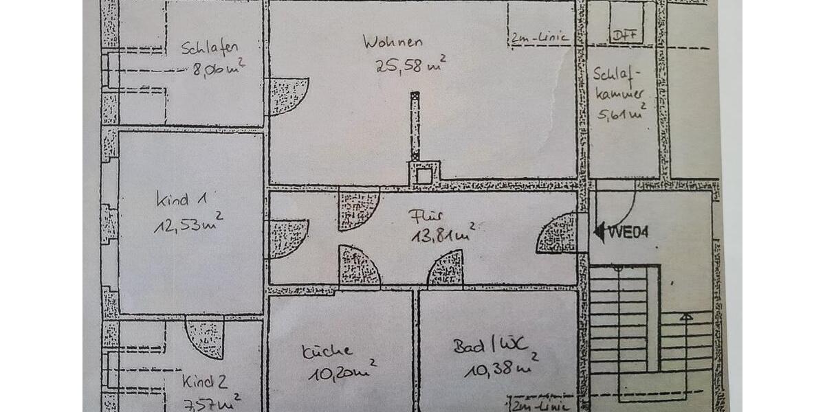 Dachgeschoßwohnung Burgstädt - 4 Zimmer, 92 m&sup2;, 460&euro; | Angebot:24398850