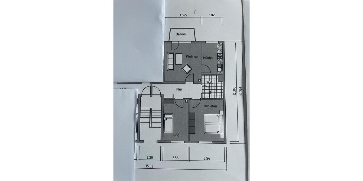 Etagenwohnung Dortmund Hombruch - 3 Zimmer, 62 m&sup2;, 715&euro; | Angebot:26700867
