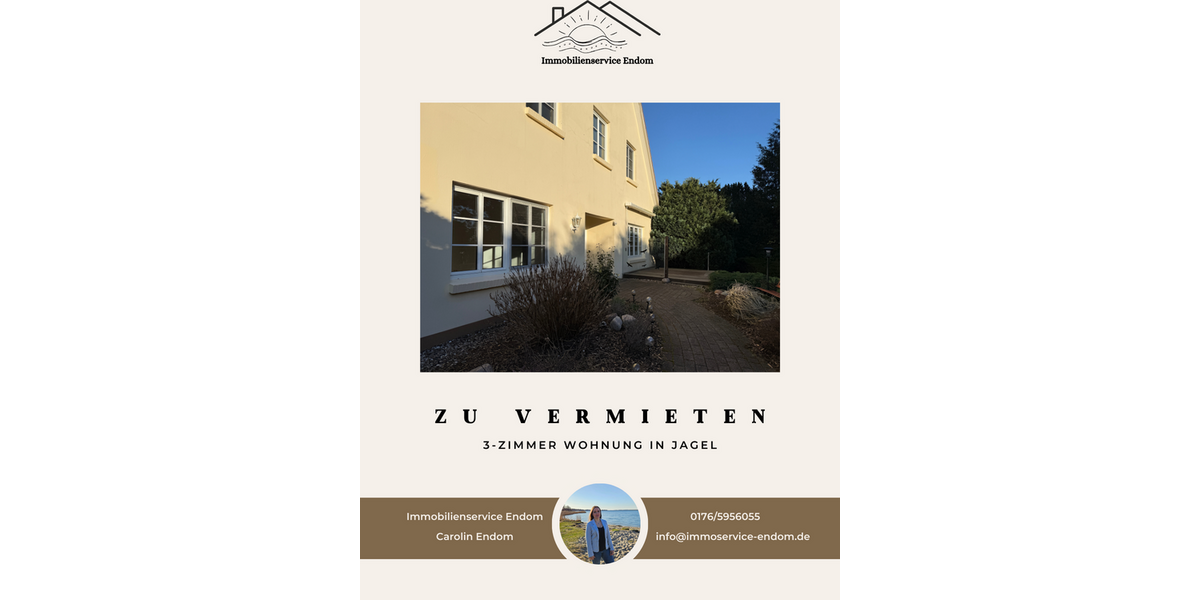 Etagenwohnung Jagel - 3 Zimmer, 90 m&sup2;, 945&euro; | Angebot:25625310