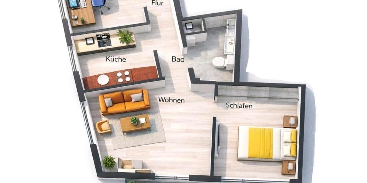Etagenwohnung Hildesheim Itzum-Marienburg - 3 Zimmer, 70 m&sup2;, 671&euro; | Angebot:26044833