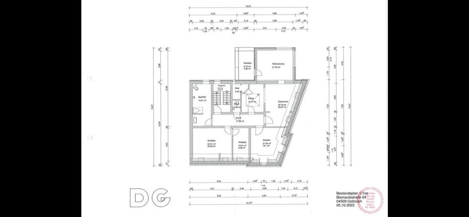 Dachgeschoßwohnung Delitzsch - 5 Zimmer, 132 m&sup2;, 1.194&euro; | Angebot:24775366