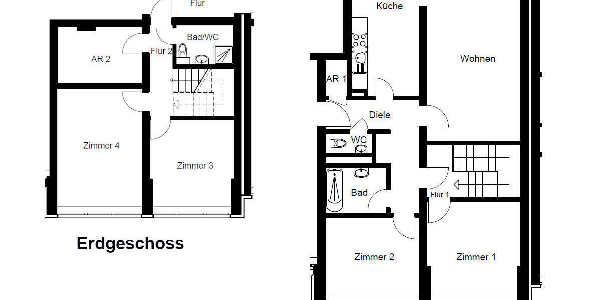 Etagenwohnung Bochum Querenburg - 5 Zimmer, 125 m&sup2;, 990&euro; | Angebot:26627294