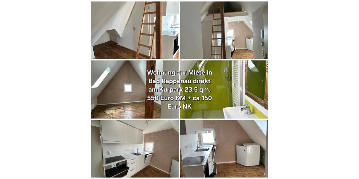 Dachgeschoßwohnung Massenbachhausen - 1 Zimmer, 24 m&sup2;, 550&euro; | Angebot:24952148