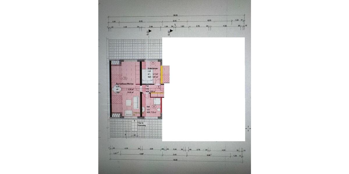 Dachgeschoßwohnung Karlsruhe Hagsfeld - 2 Zimmer, 47 m&sup2;, 1.000&euro; | Angebot:26439167