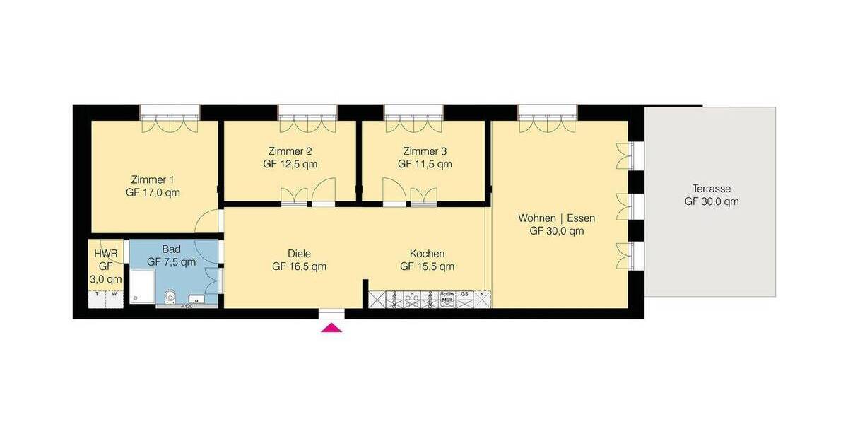 Etagenwohnung Wolfsburg Ehmen - 4 Zimmer, 127 m&sup2;, 1.594&euro; | Angebot:25104853