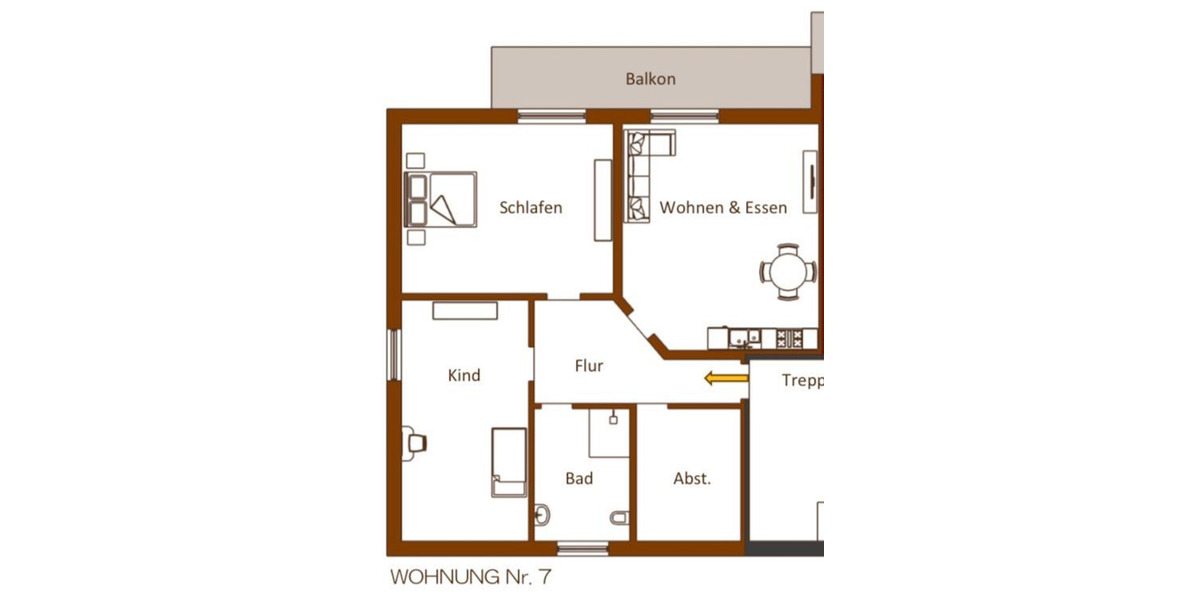 Dachgeschoßwohnung Geseke - 3 Zimmer, 109 m&sup2;, 1.195&euro; | Angebot:25148337