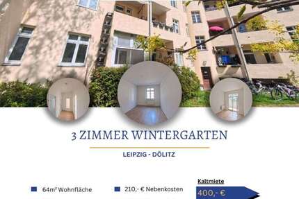 Wohnung Leipzig Süd - 3 Zimmer, 64 m&sup2;, 400&euro; | Angebot:26181843
