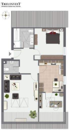 Etagenwohnung Schwenningen - 2 Zimmer, 69 m&sup2;, 710&euro; | Angebot:25877728