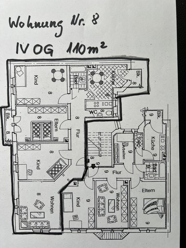 4 Zimmerwohnung auch als WG sehr gut geeignet