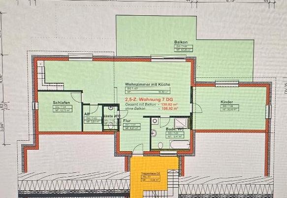 Dachgeschoßwohnung Ebenweiler - 3.5 Zimmer, 130 m&sup2;, 1.820&euro; | Angebot:24456390