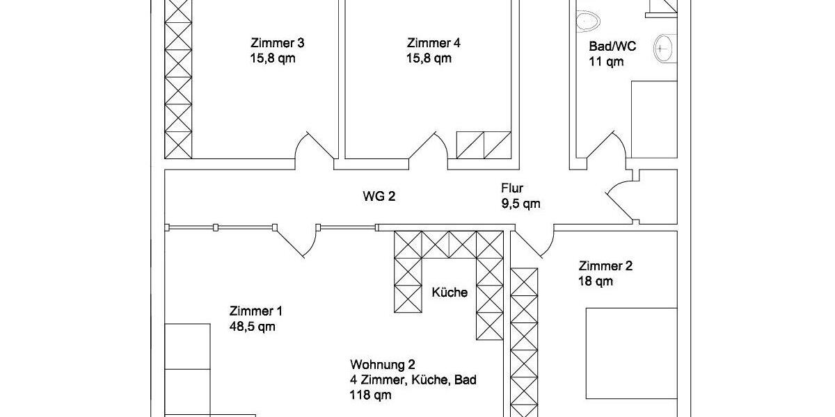 Erdgeschoßwohnung Milower Land - 4 Zimmer, 118 m&sup2;, 1.280&euro; | Angebot:23432983