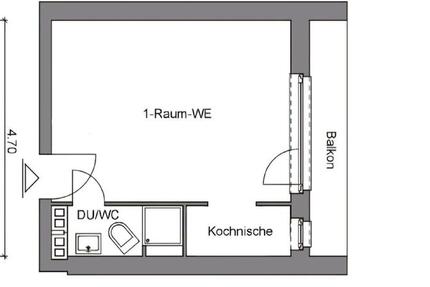 Wohnung Lambrechtshagen - 1 Zimmer, 24 m&sup2;, 273&euro; | Angebot:25231355