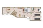 Etagenwohnung Magdeburg Alte Neustadt - 3 Zimmer, 63 m&sup2;, 618&euro; | Angebot:26566183