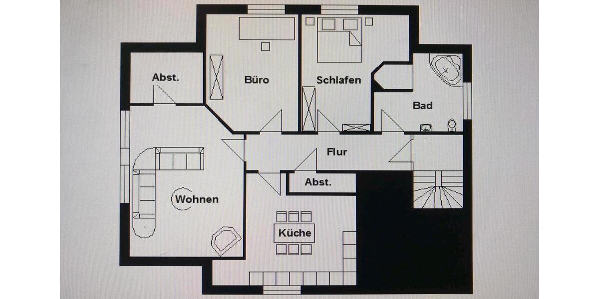 Etagenwohnung Gronau (Westfahlen) - 2 Zimmer, 120 m&sup2;, 980&euro; | Angebot:26532709