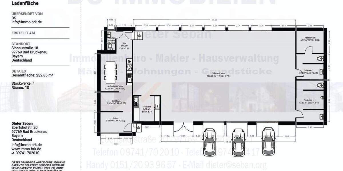 Gewerbeobjekt Bad Brückenau - 1 Zimmer, 1.400&euro; | Angebot:25696675