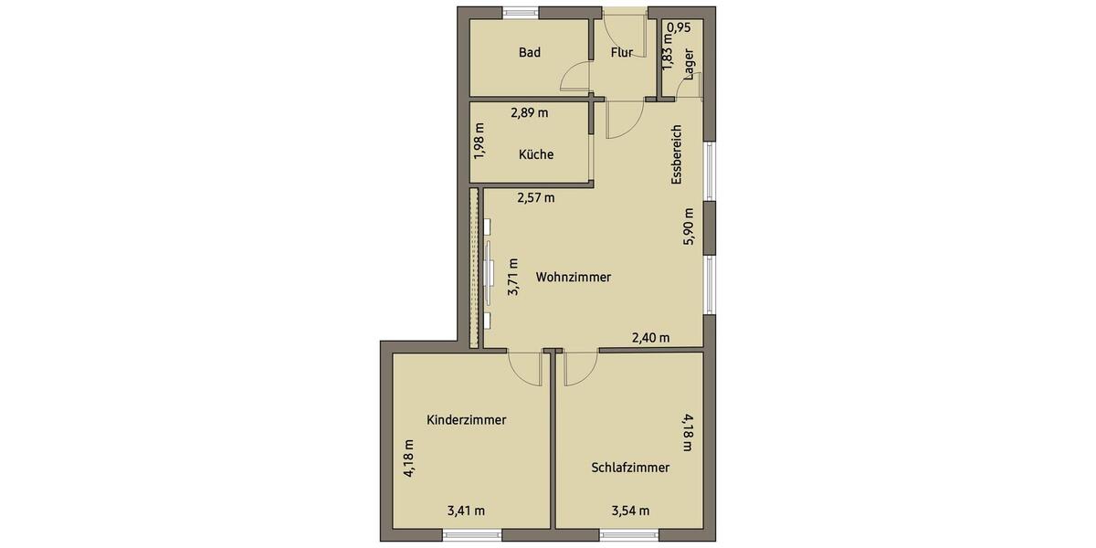 Kernsanierte 3 Zimmerwohnung - Vollwärmeschutz und Wärmepumpe 3 zimmer