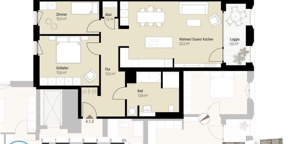 Etagenwohnung Dresden Innere Altstadt - 3 Zimmer, 90 m&sup2;, 1.586&euro; | Angebot:26128037